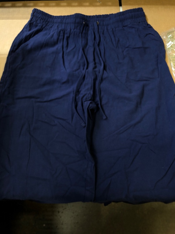 Photo 2 of Acelitt Womens Casual Pants Capris Drawstring Elastic Waist Comfy Trousers with Pockets -- MEDIUM/LARGE 