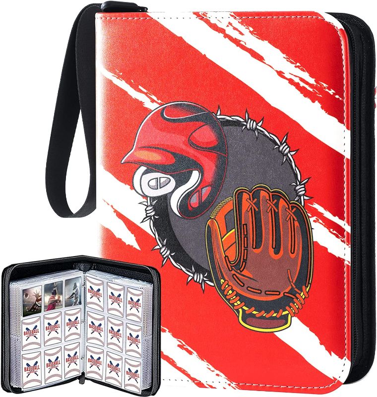 Photo 1 of 9 -Pocket Baseball Card Binder Fit for Baseball Card,720 Pockets Baseball Display Card Holder Case with 40 Removable Sleeves ,Protective Sleeve for Baseball Trading Sports Cards,Gift for Baseball Fan