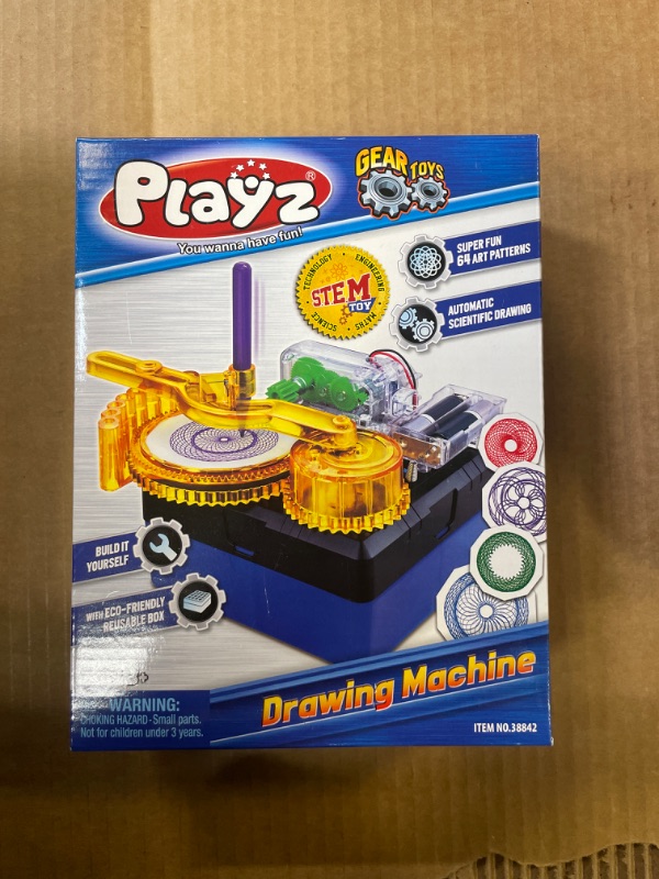 Photo 3 of Playz Electric Drawing Kit for Kids - Motorized DIY Doodle Board - Build Your Own Electronic Circuit Board Doodler Using a Science Kit for Kids Age 8-12 - Perfect Arts & Crafts Toy for Boys, & Girls --- ORIGINAL SEAL IN TACT 