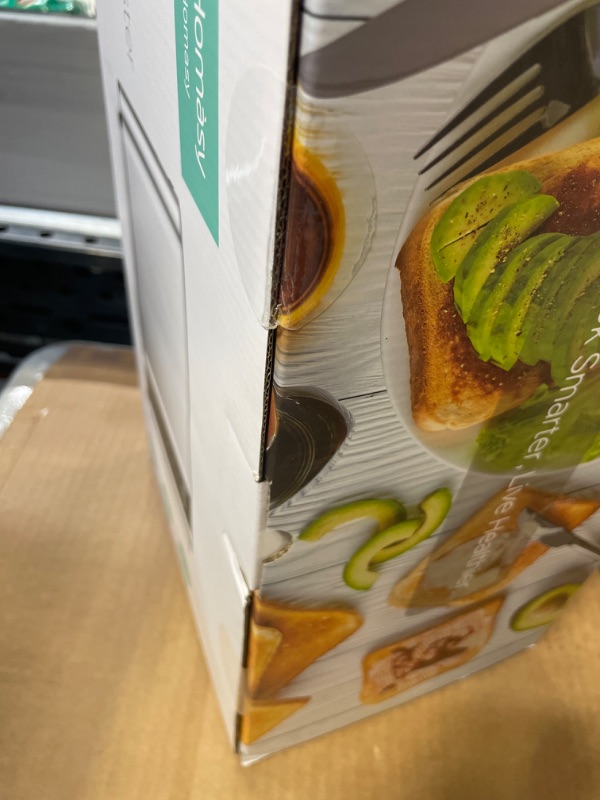 Photo 1 of IKICH Toaster 2 Long Slot, Toaster 4 Slice Stainless Steel, Warming Rack, 6 Browning Settings, Defrost/Reheat/Cancel, Removable Crumb Tray, 1300W -- ORIGINAL SEAL IN TACT 
