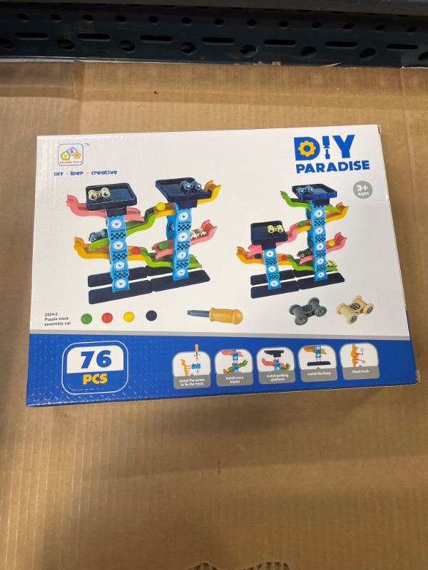 Photo 1 of Blasland Car Ramp Toys for 3-5 Year Old Boys,Race Track Car for Toddler Toys Age 2-4 Ramp Racer Tracks with Play Mat 4 Cars 4 Balls, Montessori Toys Birthday Gifts for 1-3 Year Old Boys Girls Kids
