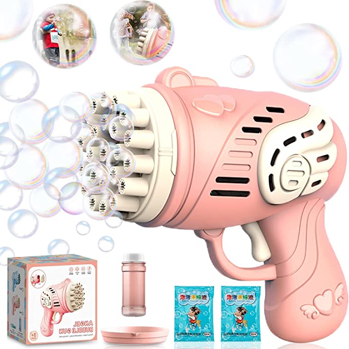 Photo 1 of Bubble Gun 23 Hole Bubble Machine with Rich Bubbles, Automatic Bubble Maker, Bubble Blower for Bubble Blaster Party Favors, Summer Toy, Outdoors, Backyard, Camping, Birthday Gift---factory sealed