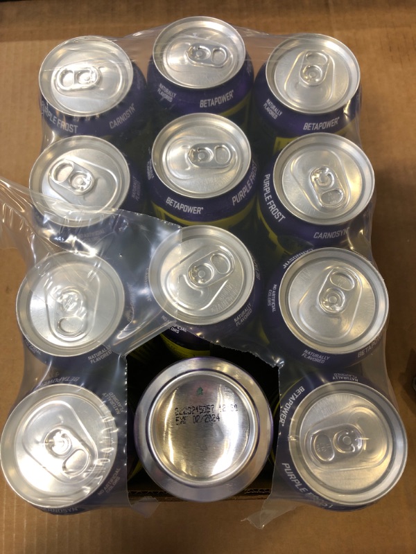 Photo 2 of C4 Energy Carbonated Zero Sugar Energy Drink, Pre Workout Drink + Beta Alanine, Purple Frost, 16 Fl Oz (Pack of 12) Purple Frost 16 Fl Oz (12 IN CASE)  ---- EXP 02/2024