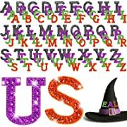 Photo 1 of 104 Pcs Rhinestone Iron on Patch A-Z Letter Iron on Letters Glitter Letter Patches Bling Rhinestone Letters Alphabet Applique English Letter 2.17 Inch Patch for DIY Craft (Classic, Mixed Color)