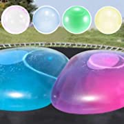 Photo 1 of 6 Pack Outdoor Fun Inflatable Bubble Ball Bubble Ball for Water Large Transparent Balloon Inflatable Ball Soft Rubber Ball for Outdoor Indoor Play (Large)