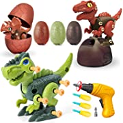 Photo 1 of 3 Pcs Take Apart Dinosaur Toys for 3 4 5 6 7 Year Old Boys Birthday Gifts with Dinosaur Eggs, Kids STEM Toys Dinosaur Toys for Kids 3-5 5-7 with Electric Drill---factory sealed