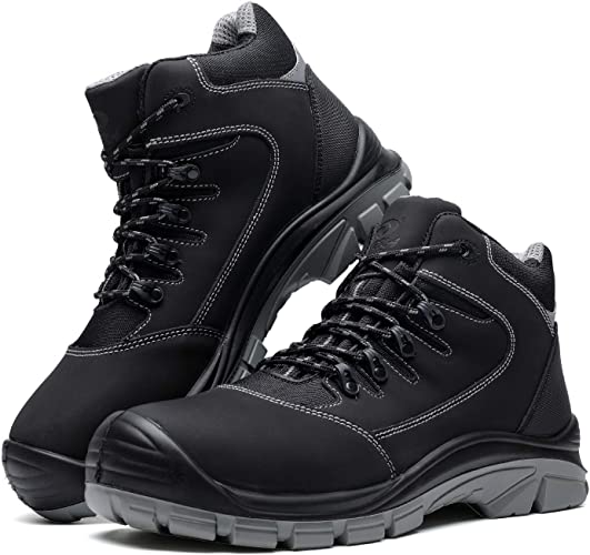 Photo 1 of DRKA Men's Steel Toe Work Boots Water Resistant Safety Shoes
 SIZE 40