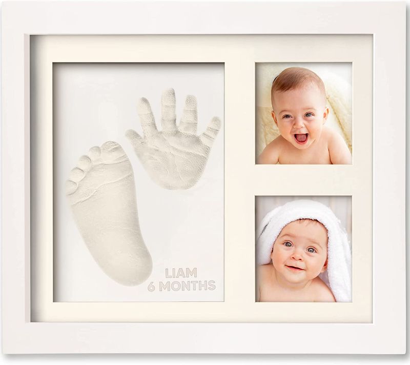Photo 1 of Baby Hand and Footprint Kit - Baby Footprint Kit - Baby Keepsake - Baby Shower Gifts for Mom - Baby Picture Frame for Baby Registry Boys,Girls (Alpine White)
