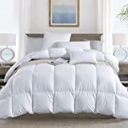 Photo 1 of Amazon Brand - Pinzon All-Season Ultra Soft Down Comforter Duvet Insert, 100% Cotton, Medium Warmth For All Season- WHITE, KING