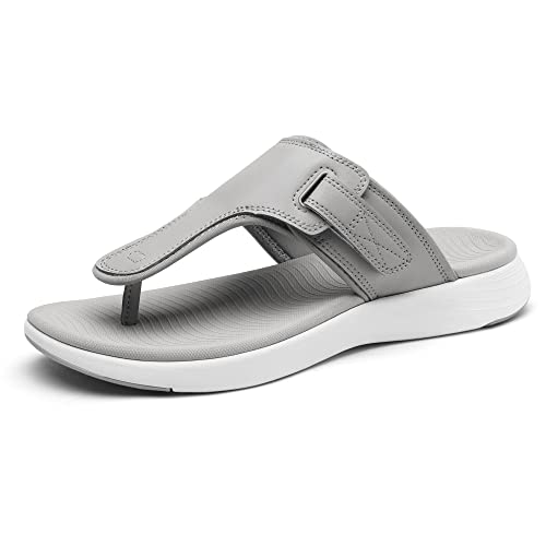 Photo 1 of DREAM PAIRS Men's Arch Support Soft Cushion Flip Flops Thong Sandals,SDFF2205M Light Grey SIZE 13