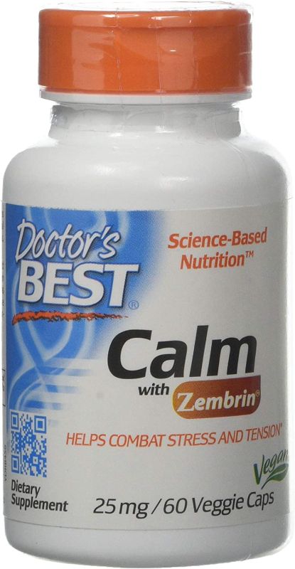 Photo 1 of 2 COUNT Doctor's Best Calm Capsules with Zembrin, 25 mg, 60 Count