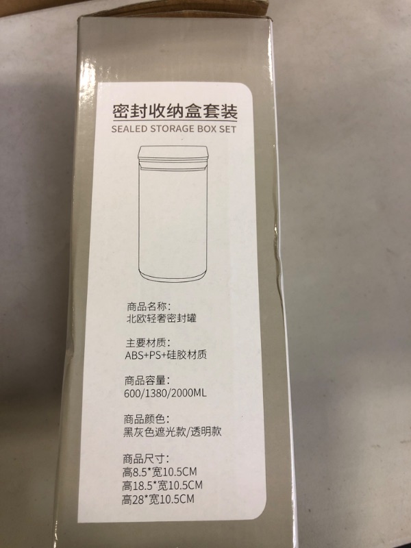 Photo 1 of 4 PCS Acrylic Storage Jars Holder, Plastic Storage Containers with Airtight Lids ( SEALED )
