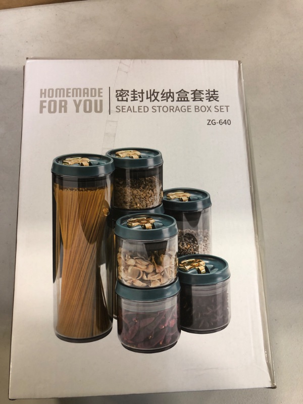 Photo 1 of 4 PCS Acrylic Storage Jars Holder, Plastic Storage Containers with Airtight Lids ( SEALED )
