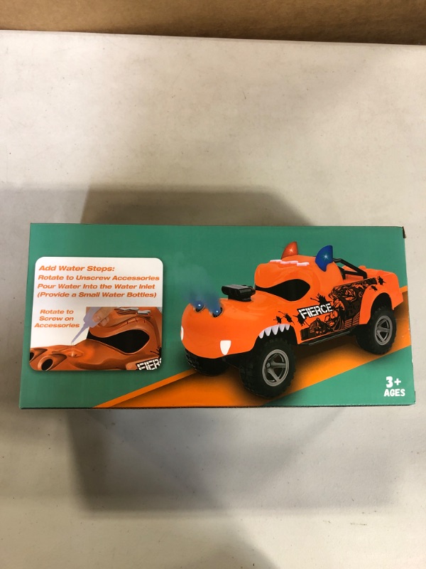 Photo 4 of Dinosaur Toys for Boy Toys - Dino Monster Spray Truck for Boys | Dynamic Kids Toys with Three Modes Game Spray Light | Toddler Toy Cars for Age 3 4 5 6 7 Boy Girl Gift | Dinosaur Toys for Kids 3-5 5-7 Orange