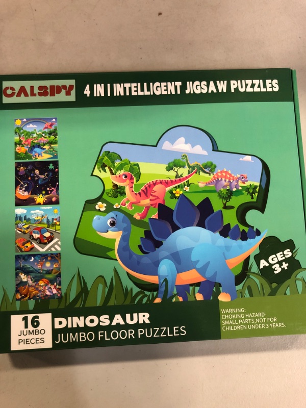 Photo 2 of CALSPY Jumbo Puzzles for Kids Ages 2-5, 4 Pack 16pcs Jigsaw Puzzles Kids Doodle Scribble Drawing Board, Preschool Educational Learning Toys Set for Boys Girls Children…( FACTORY SEALED )
