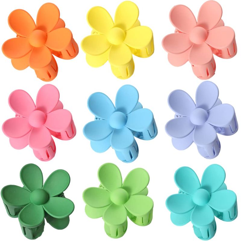 Photo 1 of Flower Hair Claw Clips 9PCS Big Flower Clips Non Slip Cute Hair Claw Clips for Women Thin Thick Hair 9 Colors Large Matte Flower Hair Clip Strong Hold for Women Girls Christmas Holiday Gifts
(COLORS MAY VARY) 