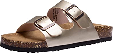 Photo 1 of Jeossy Women's Slides Sandals Cork Footbed Sandals Buckle Band Sandals Comfy Arch Support Sandals Slip On Outdoor Shoes
SIZE 8
Color: Comfy-815-gold

