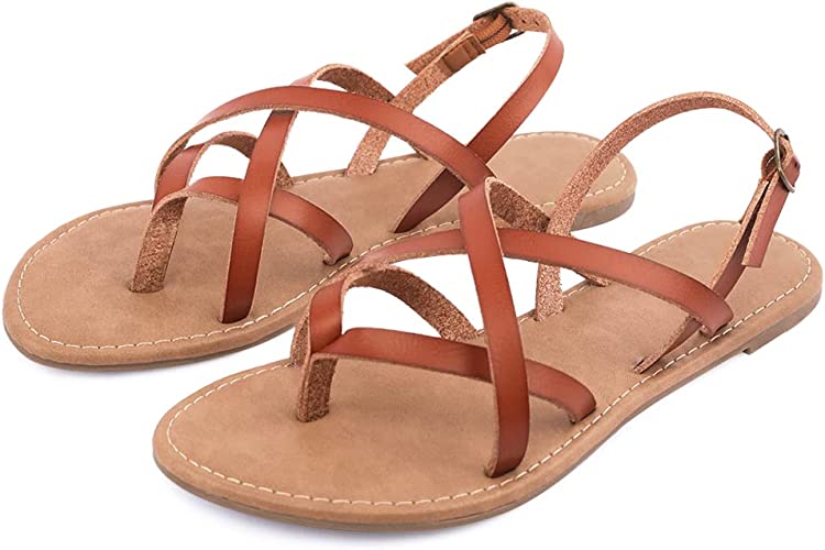 Photo 1 of Women's Gladiator Flat Sandals Fisherman Strappy Sandals Ankle Strap Sandals
SIZE 6
Color: Brown

