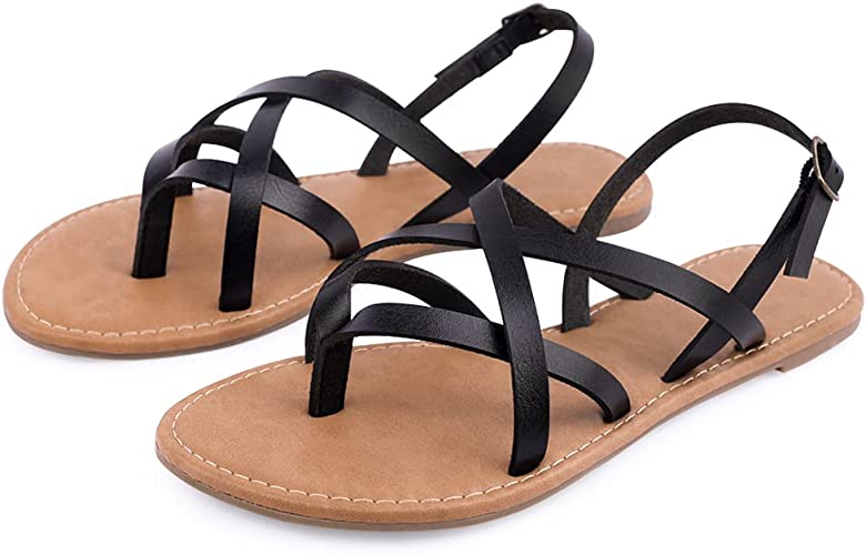 Photo 1 of Women's Gladiator Flat Sandals Fisherman Strappy Sandals Ankle Strap Sandals
SIZE 6.5
Color: Black

