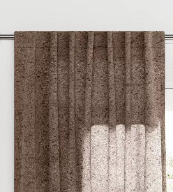 Photo 2 of 1pc Light Filtering Textural Boucle Window Curtain Panel - Threshold™ 84" L X 54 W

