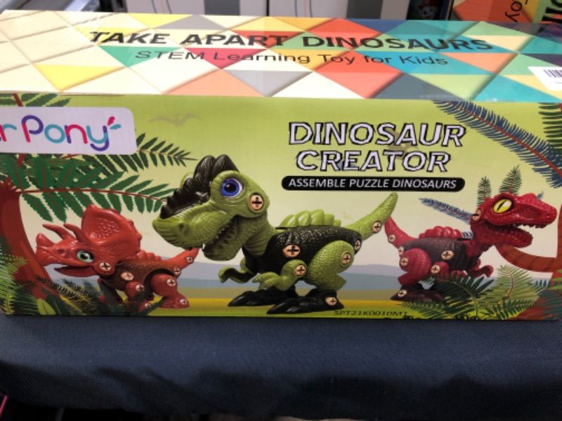 Photo 2 of 3 Pcs Take Apart Dinosaur Toys for 3 4 5 6 7 Year Old Boys Birthday Gifts with Dinosaur Eggs, Kids STEM Toys Dinosaur Toys for Kids 3-5 5-7 with Electric Drill
factory sealed