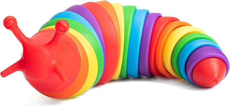 Photo 1 of Fidget Slug Toy, Flexible Decompression Slug for Relaxing, Articulated Sticky Stretch slug Fidget Toy, Hand Sensory Toys for Children Adults (Family Edition)
