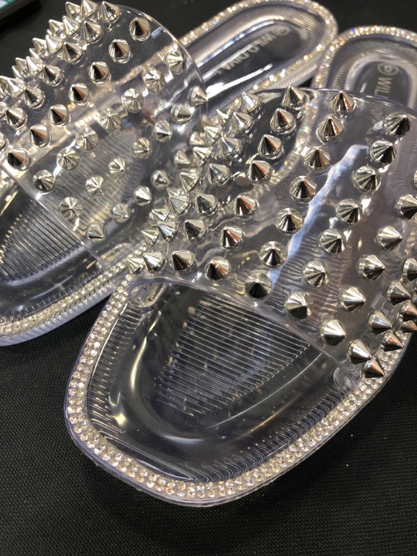 Photo 2 of CLEAR SLIPPERS SPIKED WILD DIVA LOUNGE  SIZE 6
