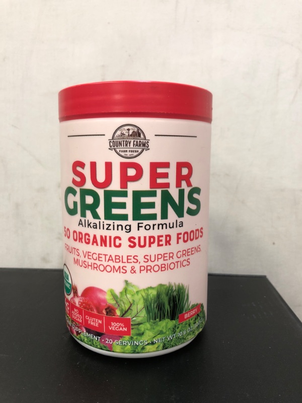 Photo 2 of Country Farms Super Green Drink, Berry Flavor, 10.6 Ounce  EXP 8/2025