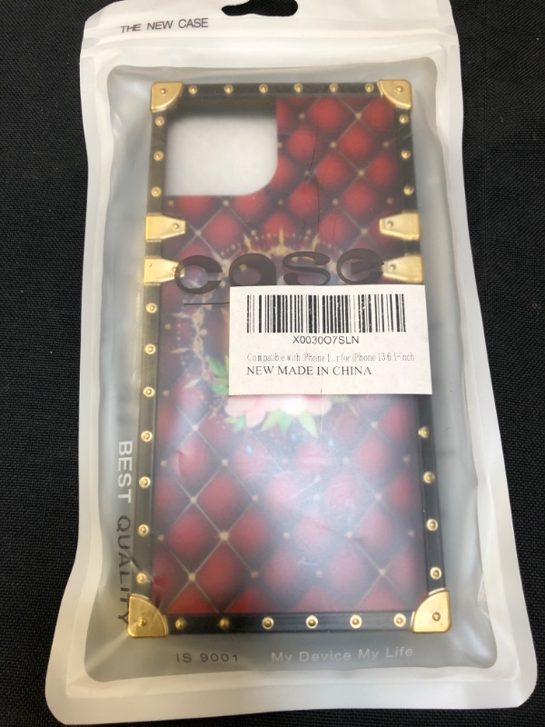Photo 1 of DAIZAG Compatible with iPhone 13 Case,Red Gold Crown iPhone 13 Case,Square Metal Decoration Soft TPU Shockproof for Girl Womens Protective Cover for iPhone 13 6.1-inch, iPhone 13 