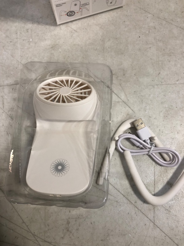 Photo 3 of Omukouke Portable Fan Phone Holder, Desk Phone Holder, Detachable Phone Holder. Works with All Smartphones (White)
