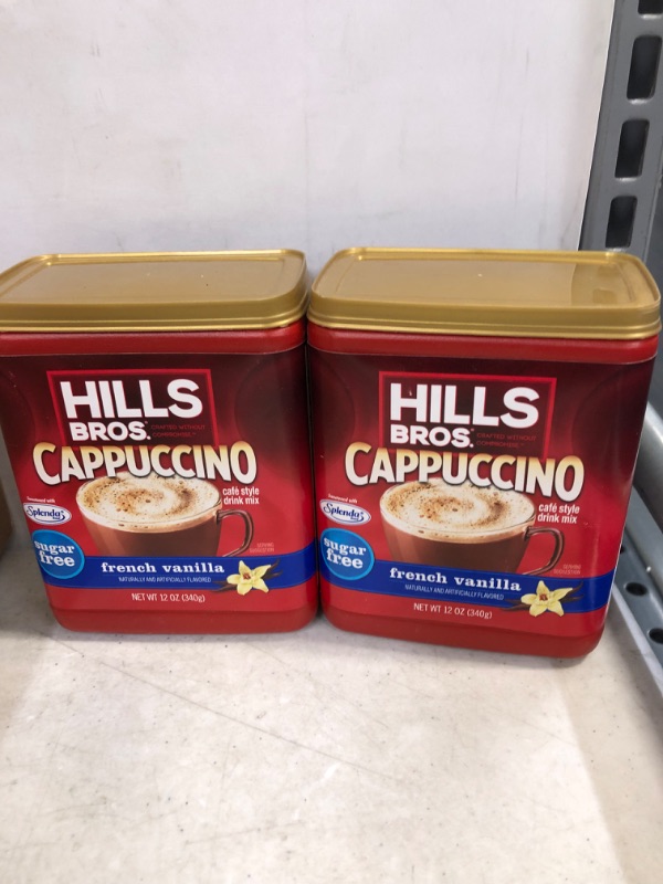 Photo 2 of (2) Hills Bros Instant Sugar-Free Decadent Cappuccino Mix, Easy to Use, Enjoy Coffeehouse Flavor from Home-Frothy, with 0% Sugar and 8g of Carbs, French Vanilla, 12 Oz EX 02/2023
