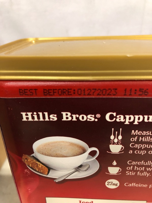 Photo 3 of (2) Hills Bros Instant Sugar-Free Decadent Cappuccino Mix, Easy to Use, Enjoy Coffeehouse Flavor from Home-Frothy, with 0% Sugar and 8g of Carbs, French Vanilla, 12 Oz EX 02/2023
