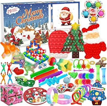 Photo 1 of Advent Calendars Fidget Toy Set 24DAYS Christmas Countdown Calendar Stress Relief Fidget Toy Pack Surprise Gifts Party Favor (01#)