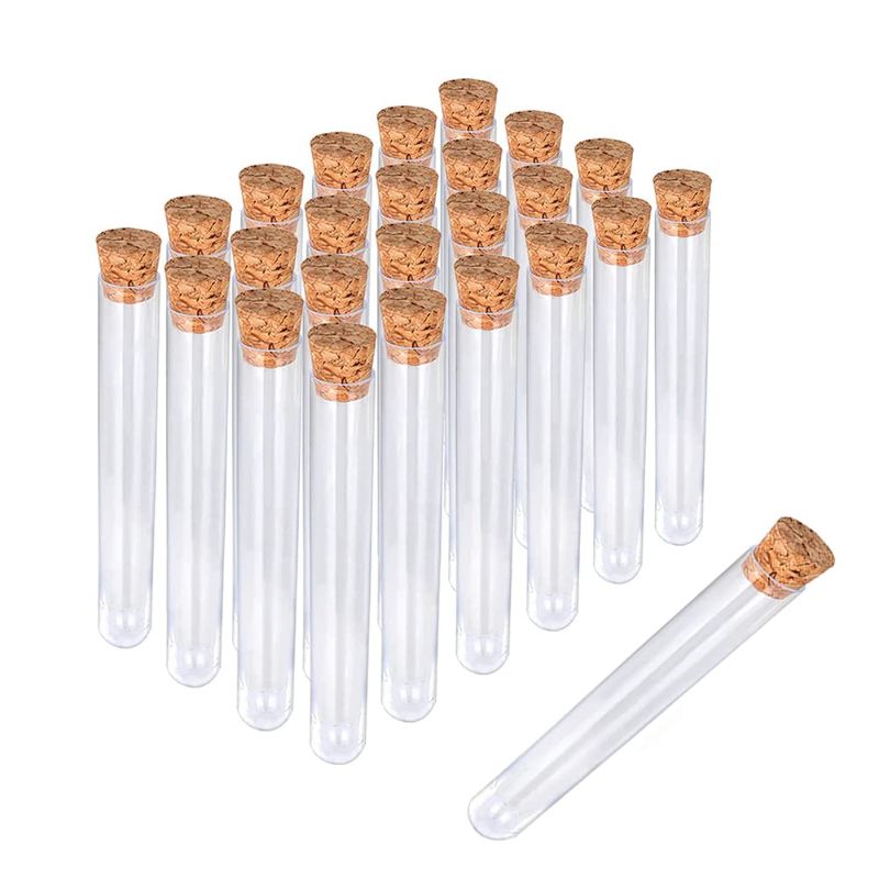 Photo 1 of Zelovehouse Test Tubes 25pcs Clear Plastic Tube Sample with Corks,for Bath Salts Candy Jewelry Seed Beads Powder Spice Liquid Storage Plant Propagation Station Science Lab Party Supplies Containers
FACTORY SEALED