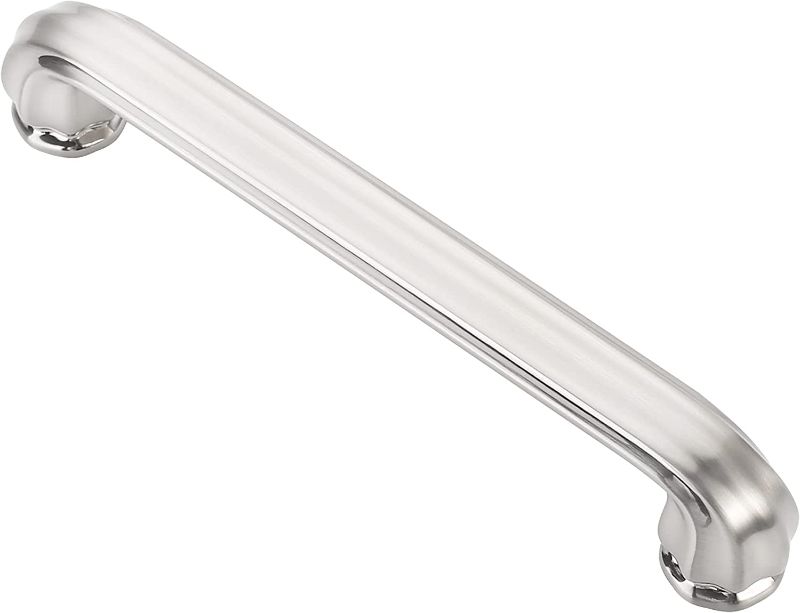Photo 1 of Alzassbg 10 Pack Brushed Satin Nickel Cabinet Pulls, 5 Inch(128mm) Hole Centers Cabinet Handles Arch Kitchen Hardware for Drawer Handle Pull AL3723SN
