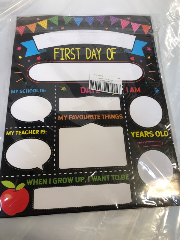 Photo 2 of 16 Pack First & Last Day of School Board Signs, 9x12 inch Back to School Board Sign for First Day Last Day of School, Double Sided 1st Day Photo Prop Sign for Preschool Kindergarten Kids Girls Boys
