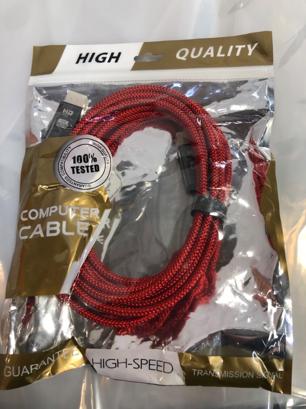 Photo 1 of 4K HDMI Cable,Capshi 15FT HDMI Cord High Speed 18Gbps HDMI to HDMI Cable,4K, 3D, 2160P, 1080P, Ethernet - 28AWG Braided HDMI Cable - Audio Return Compatible UHD TV, Blu-ray, PS4/3, Monitor, PC
