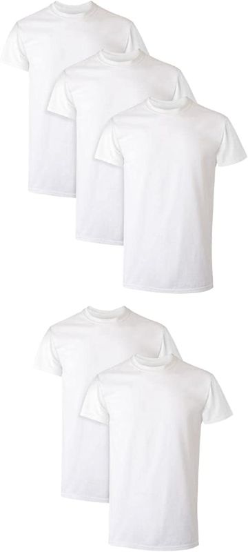 Photo 1 of Hanes Men's White T-Shirt Pack, Moisture-Wicking Crewneck Undershirt 5-Pack, Performance White Crewneck Tees, 5-Pack
Size: M