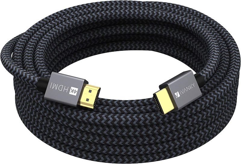 Photo 1 of HDMI Cable 4K 40ft, iVANKY 18Gbps High Speed HDMI 2.0 Cable, 4K HDR, HDCP 2.2/1.4, 3D, 2160P, 1080P, Ethernet - Braided HDMI Cord, Audio Return(ARC) Compatible UHD TV, Blu-ray, Monitor
