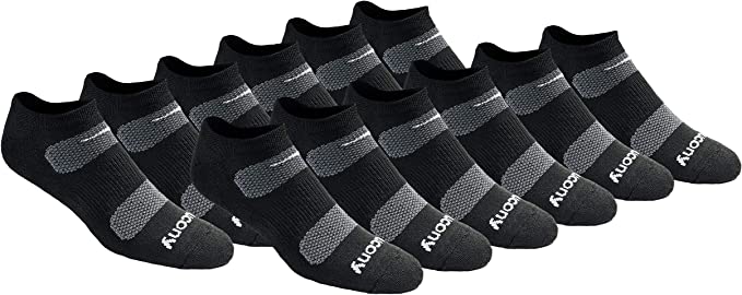 Photo 1 of Saucony mens Multi-pack Mesh Ventilating Comfort Fit Performance No-show Socks
Size: 15-17