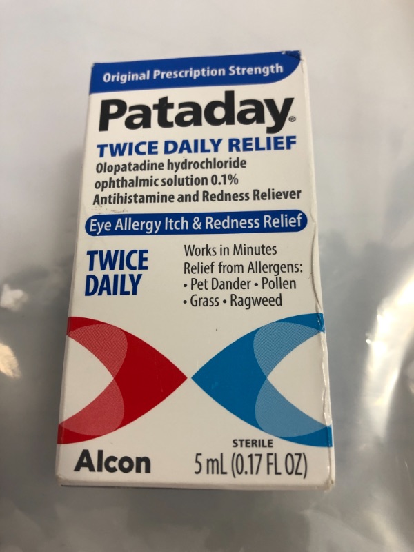 Photo 2 of ALCON Pataday Twice Daily Relief, 0.17 Fl Oz EXPIRES 3/2024