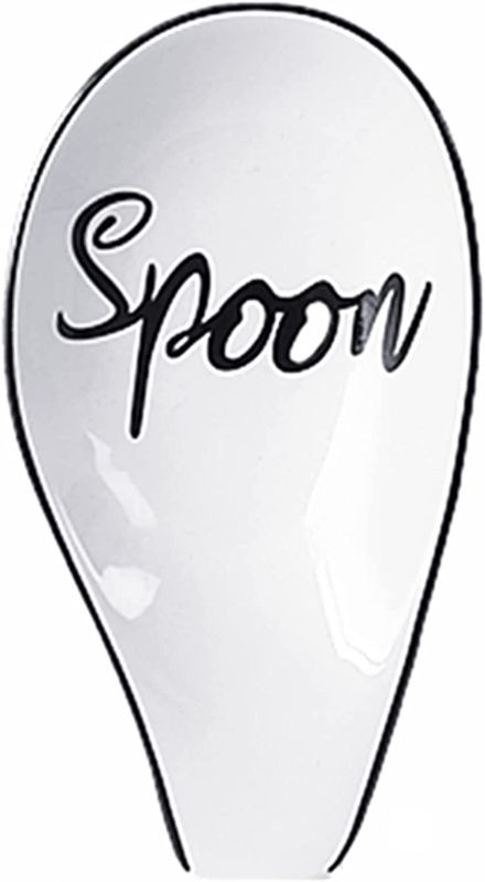Photo 1 of 1 Pack Ceramic Coffee Spoon Holder for Coffee Station Decor, Farmhouse Spoon Rests for Coffee Bar Accessories, Teaspoon Rest for Stove Top Countertop
