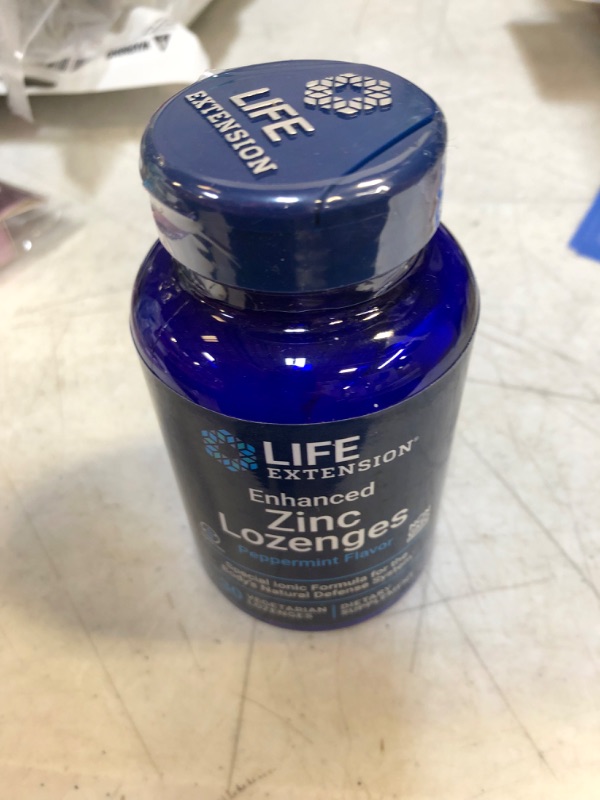 Photo 2 of Life Extension Enhanced Zinc Lozenges - Support Healthy Immune System - Peppermint-Flavored - Gluten-Free, Non-GMO, Vegetarian Lozenges - 30 Count
Best BY: Feb 2023