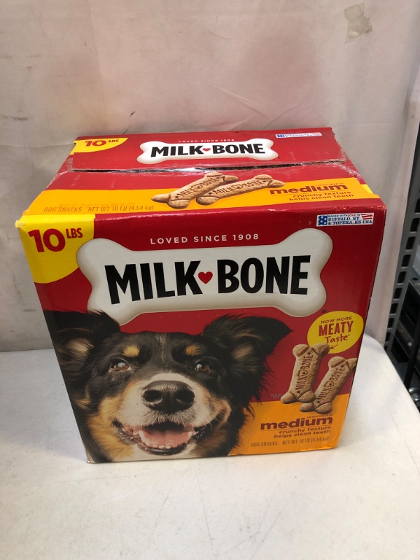 Photo 2 of Milk-Bone Original Dog Treat Biscuits, Crunchy Texture Helps Clean Teeth Medium 10 Pound (Pack of 1)
 EXP 01/07/2023