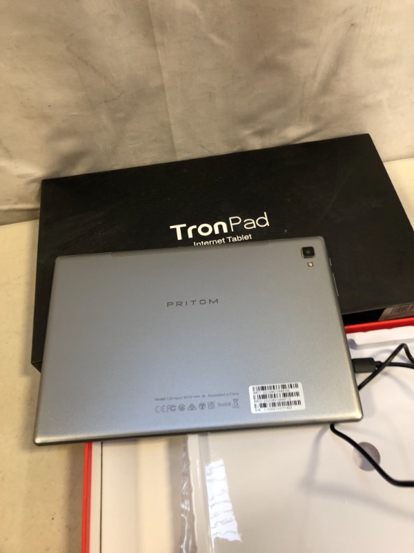 Photo 4 of Pritom TronPad L10 Tablets - 10'' Android Tablet with G+G HD IPS, Touchscreen, Octa-Core Processor, 3G RAM, 32G ROM, 6000mAh Battery, 5G&2.4G WiFi, GPS, Dual Camera, USB C Tablet PC, Full Metal Body (LOCKED) TURNS ON BUT UNABLE TO FULLY TEST)