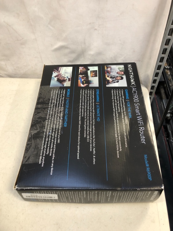 Photo 7 of NETGEAR Nighthawk Smart Wi-Fi Router (R6900P) - AC1900 Wireless Speed (Up to 1900 Mbps), Up to 1800 Sq Ft Coverage & 30 Devices, 4 x 1G Ethernet and 1 x 3.0 USB Ports, Armor Security AC1900 WiFi with MU-MIMO (UNABLE TO TEST )