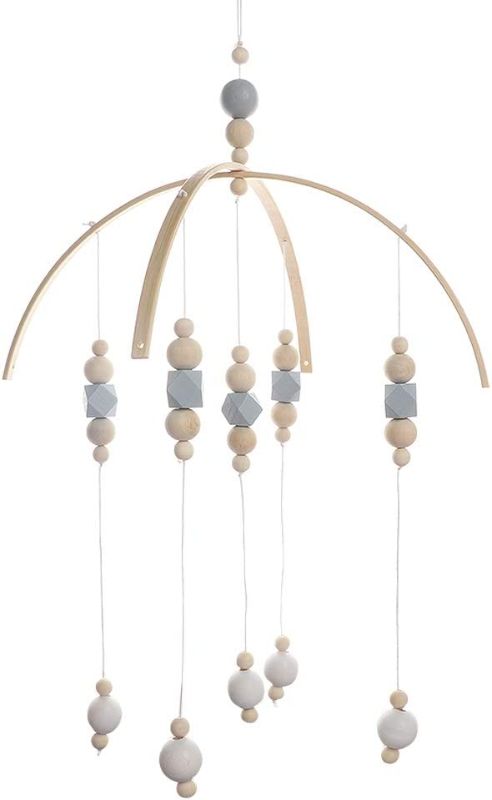 Photo 1 of Alapaste Wooden Wind Chime Nursery Mobile Crib Bed Bell Baby Bedroom Ceiling Wooden Beads Hanging Ornament Pendant Photography Props Baby Gifts
