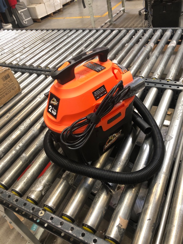 Photo 2 of Armor All, AA255 , 2.5 Gallon 2 Peak HP Wet/Dry Utility Shop Vacuum , Orange---------barely used-------missing some items
