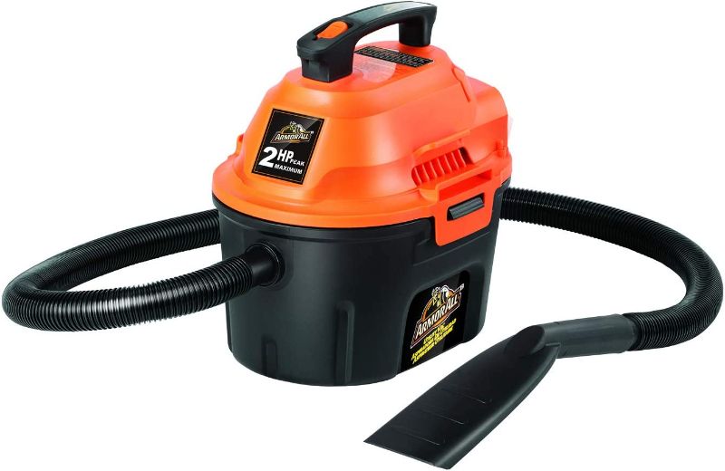 Photo 1 of Armor All, AA255 , 2.5 Gallon 2 Peak HP Wet/Dry Utility Shop Vacuum , Orange---------barely used-------missing some items
