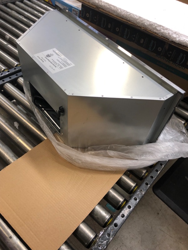 Photo 1 of IKTCH 30 inch Built-in/Insert Range Hood 900 CFM, Ducted/Ductless Convertible Duct, Stainless Steel Kitchen Vent Hood with 4 Speed Gesture Sensing&Touch Control Panel(IKB01-30)---------barely used--------missing some items and hardware 
